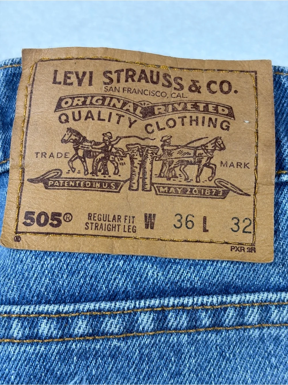 Vtg Levi’s 505 Orange Tab Jeans W36 L32 Made in USA 575 Straight Leg